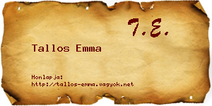 Tallos Emma névjegykártya